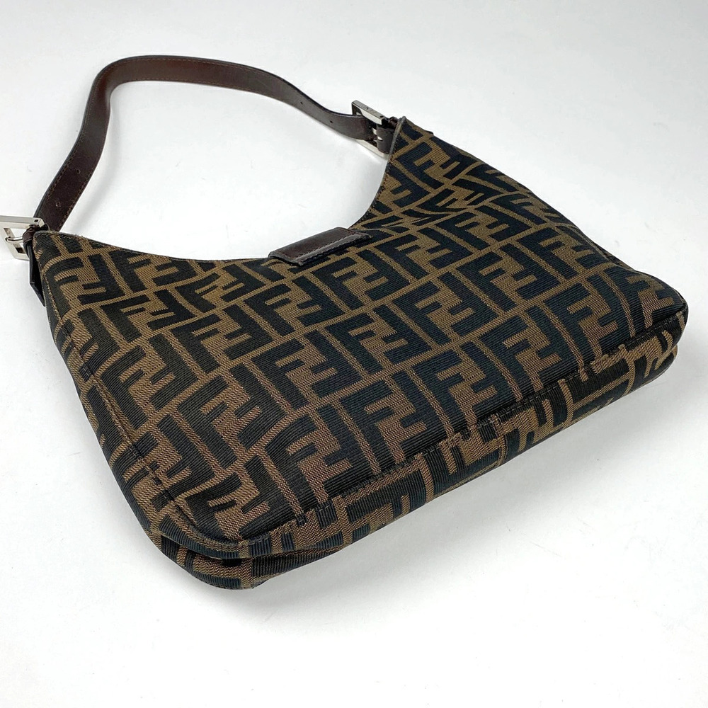 Fendi Zucca Hobo Bag Shoulder canvas brown